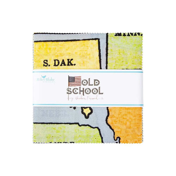 Old School 5" Stacker Pre-Cut Charm Pack - Riley Blake Designs