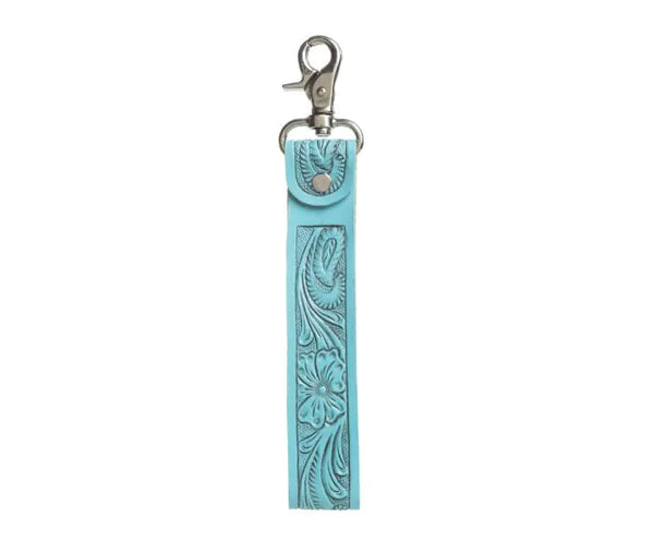 Blooming Meadow Key Fob in Turquoise