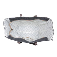 Sea Grass Canvas and Hide on Hair Leather Weekender Bag