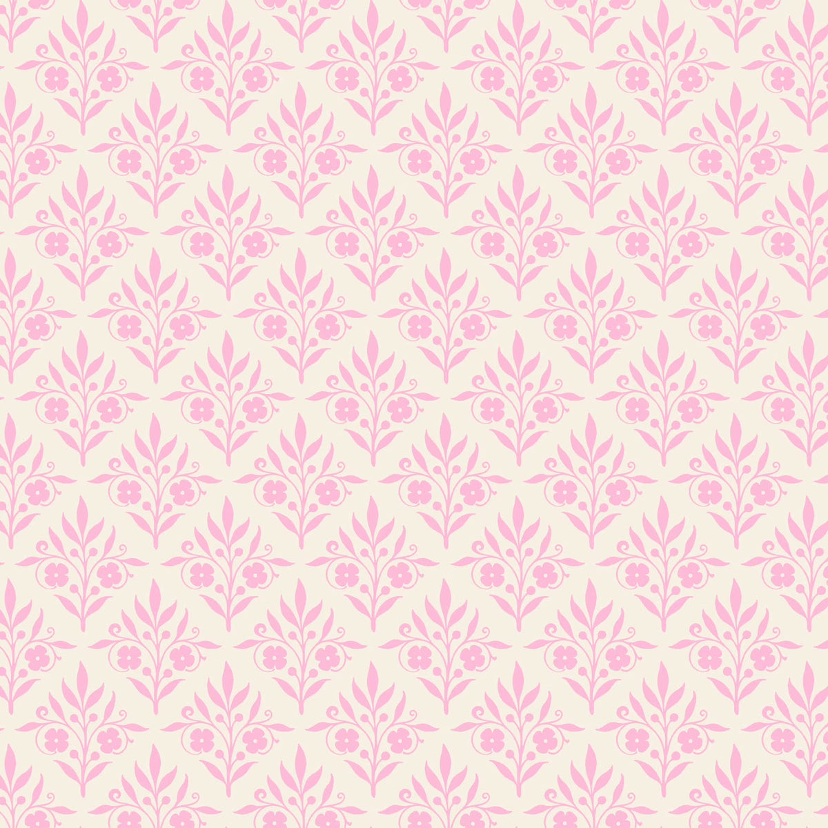 With Love Sweet Scrolls Pink by Emma and Mila - Sold by the 1/2 Yard